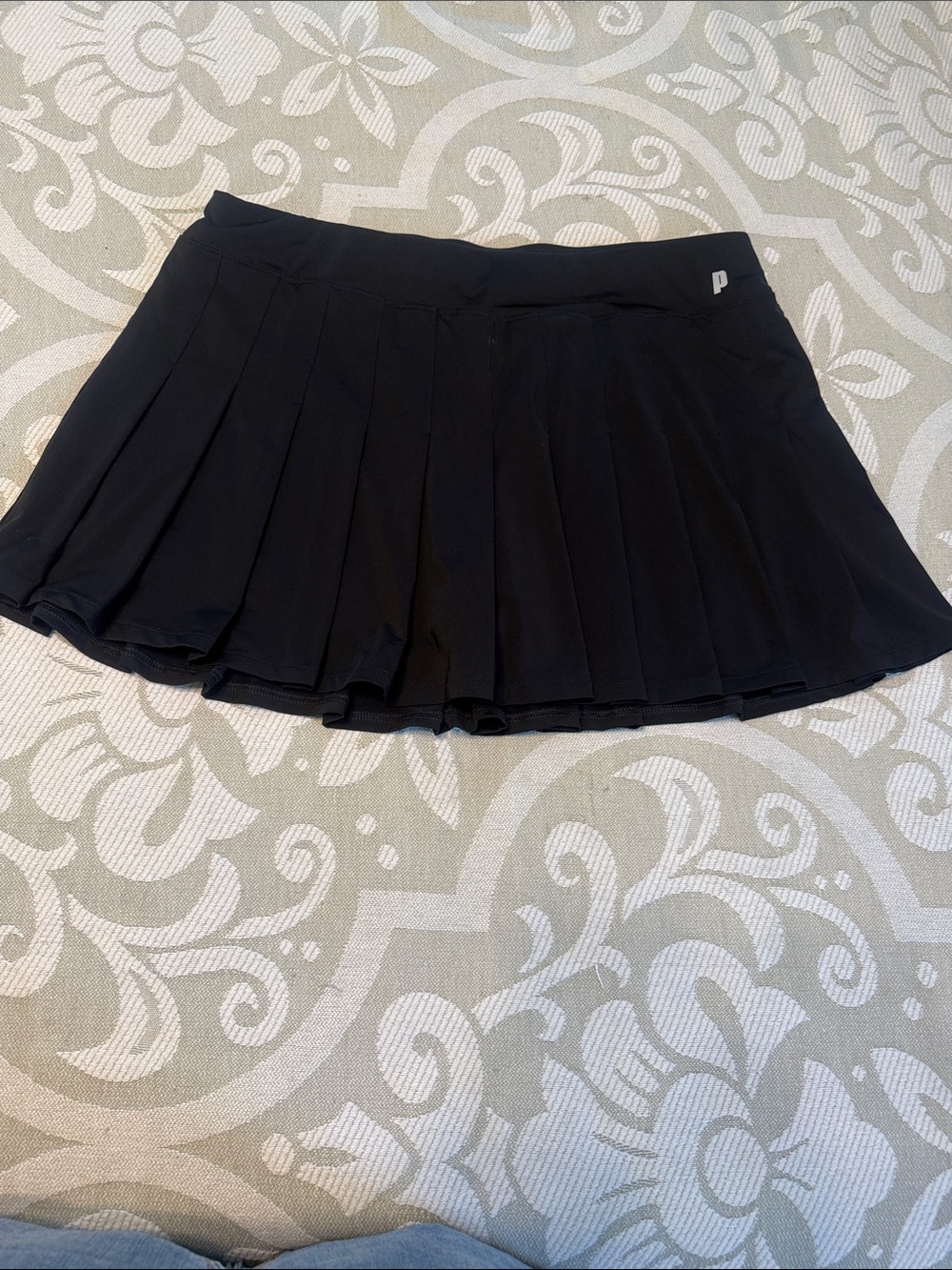 Prince Black Pleated Women's Skort